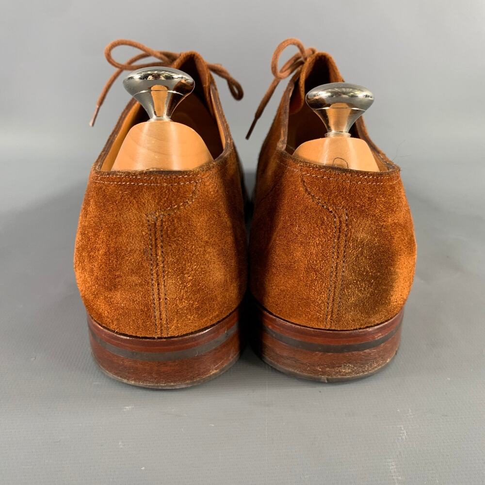 JOHN LOBB Size 9 Camel Leather Pointed Toe Lace Up Shoes - Picture 3 of 8